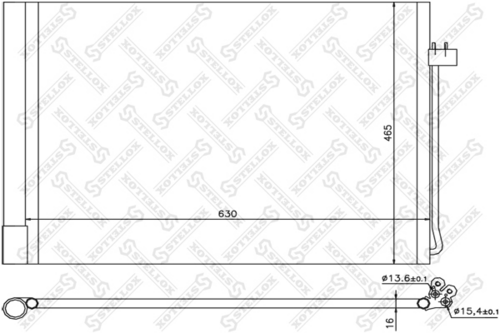 10-45078-SX STELLOX Радиатор кондиционера