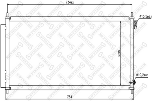 Радиатор кондиционера STELLOX 10-45097-SX