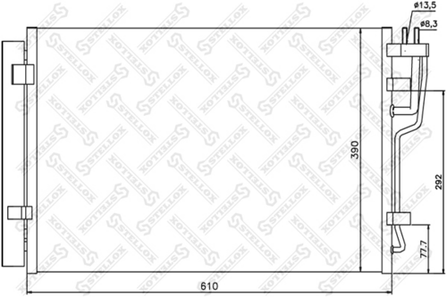 Радиатор кондиционера STELLOX 10-45102-SX