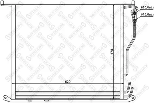 Радиатор кондиционера STELLOX 10-45131-SX