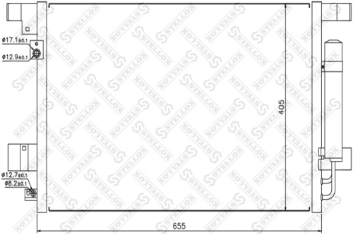 Радиатор кондиционера STELLOX 10-45135-SX