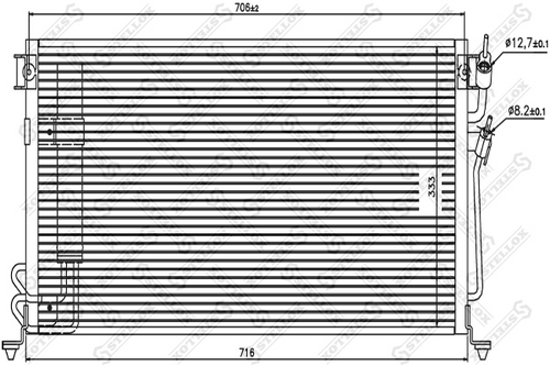 Радиатор кондиционера STELLOX 10-45136-SX