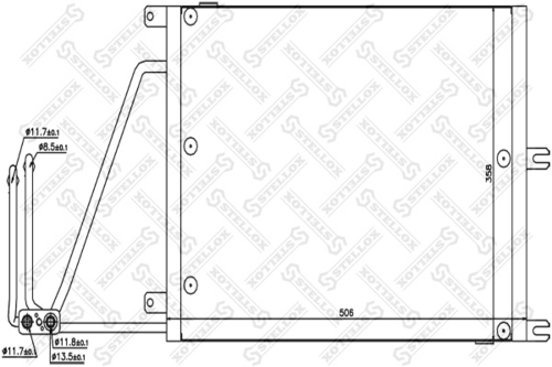 Радиатор кондиционера STELLOX 10-45143-SX