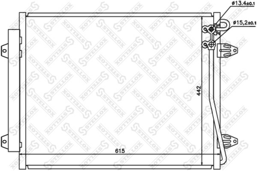 Радиатор кондиционера STELLOX 10-45164-SX