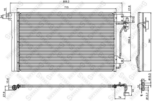 10-45167-SX STELLOX Радиатор кондиционера