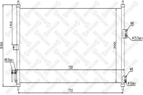 Радиатор кондиционера STELLOX 10-45170-SX