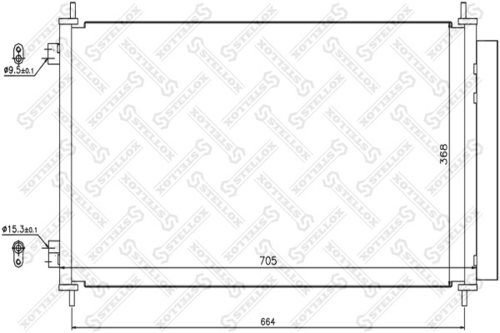 Радиатор кондиционера STELLOX 10-45171-SX