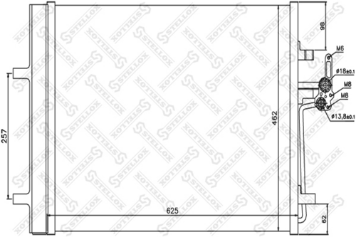 10-45207-SX STELLOX Радиатор кондиционера