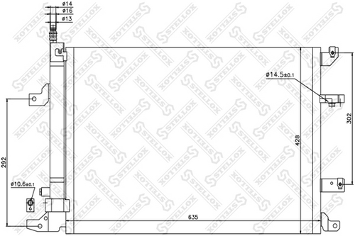 10-45214-SX STELLOX Радиатор кондиционера