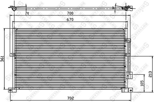 Радиатор кондиционера STELLOX 10-45218-SX
