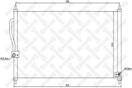 радиатор кондиционера STELLOX 10-45220-SX