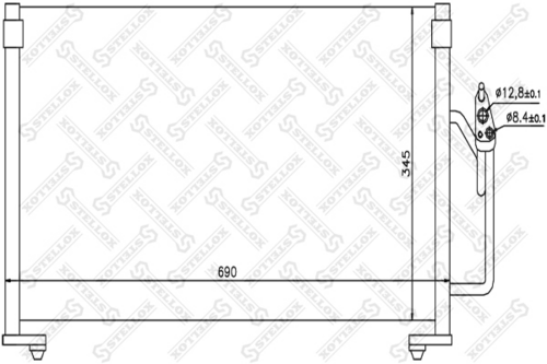 радиатор кондиционера STELLOX 10-45229-SX