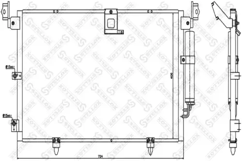 Радиатор кондиционера STELLOX 10-45355-SX