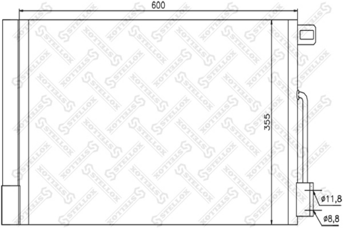 10-45416-SX STELLOX радиатор кондиционера