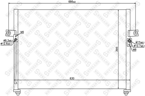 Радиатор кондиционера STELLOX 10-45437-SX