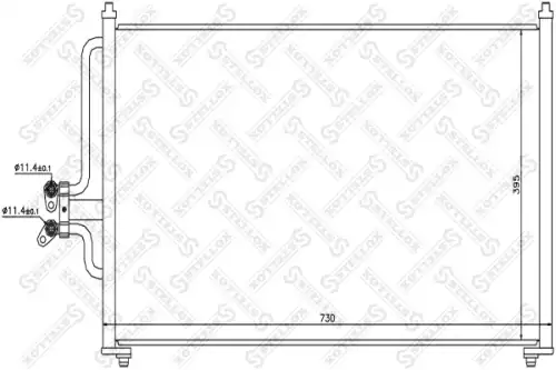 Радиатор кондиционера STELLOX 10-45459-SX