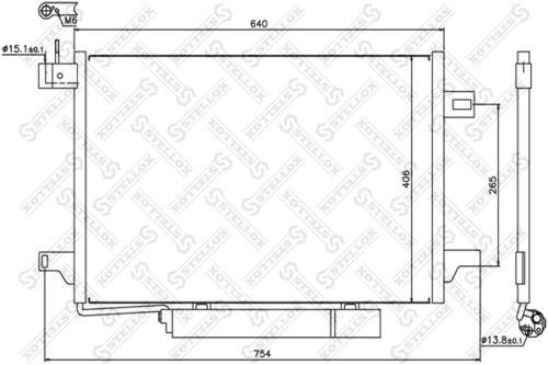 10-45464-SX STELLOX радиатор кондиционера