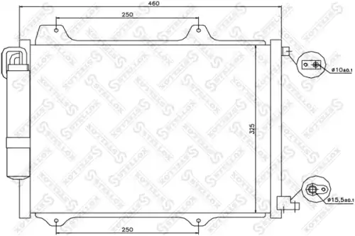 Радиатор кондиционера STELLOX 10-45527-SX
