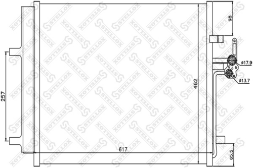 10-45562-SX STELLOX радиатор кондиционера