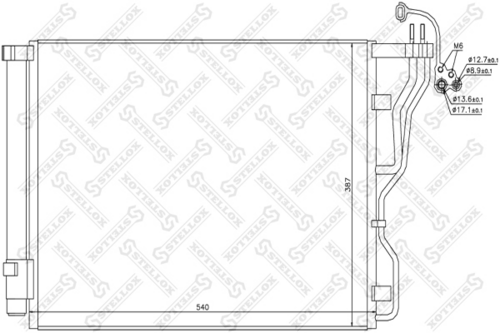 Радиатор кондиционера STELLOX 10-45725-SX