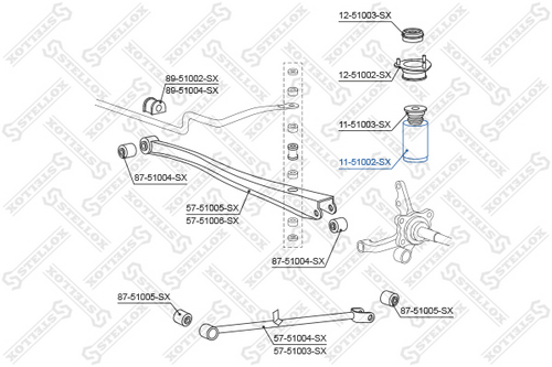 11-51002-SX STELLOX пыльник амортизатора заднего