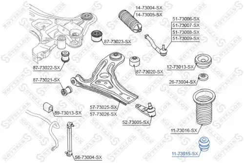 11-73015-SX STELLOX Отбойник амортизатора