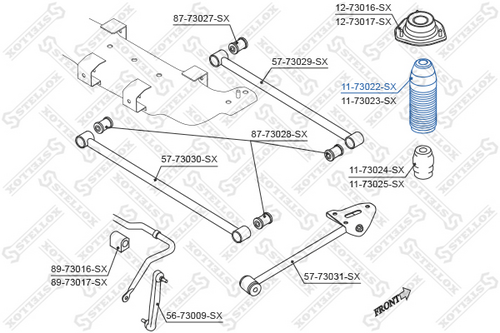 11-73022-SX STELLOX пыльник амортизатора заднего