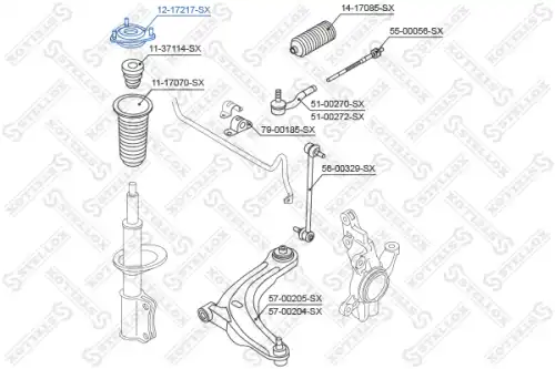 12-17217-SX STELLOX 12-17217-SX_опора амортизатора переднего! FORD FIESTA VI\ Mazda 2