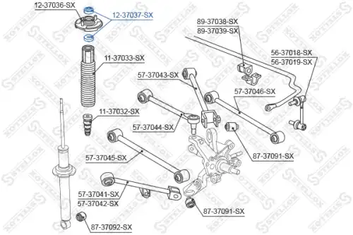 Опора амортизатора STELLOX 12-37037-SX