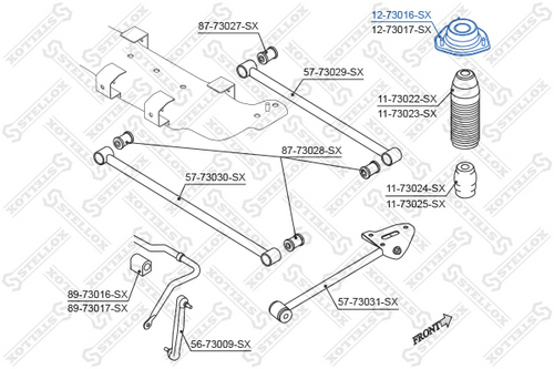 12-73016-SX STELLOX Опора стойки амортизатора