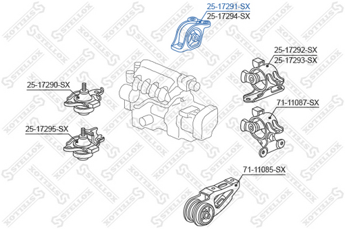 25-17291-SX STELLOX Опора двигателя