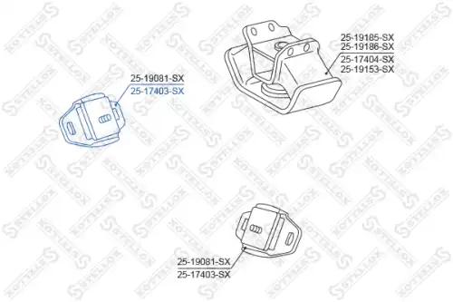 25-17403-sx опора двигателя передняя STELLOX 25-17403-SX