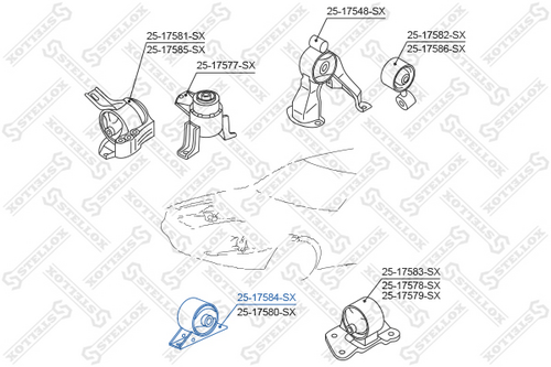 25-17584-SX STELLOX Опора двигателя