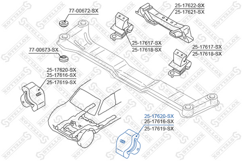 Опора двигателя STELLOX 25-17620-SX