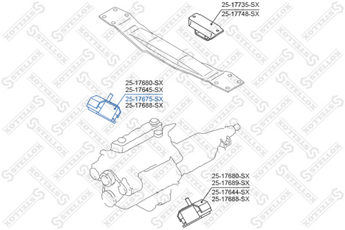 Подушка двигателя левая STELLOX 25-17675-SX