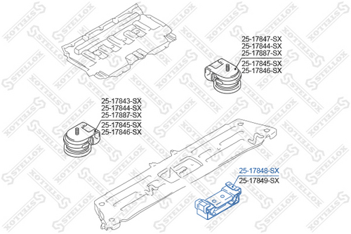 25-17848-SX STELLOX Опора двигателя