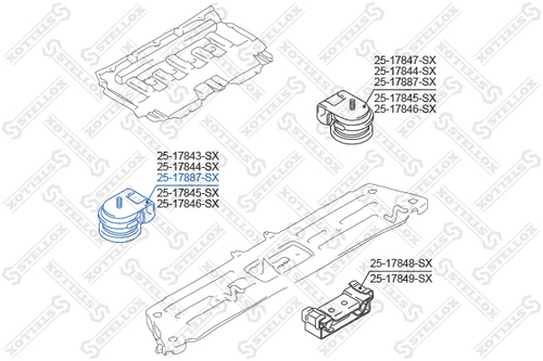 25-17887-SX STELLOX Опора двигателя