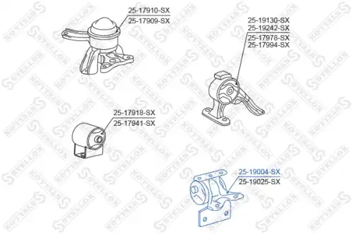 25-19004-sx подушка двигателя левая