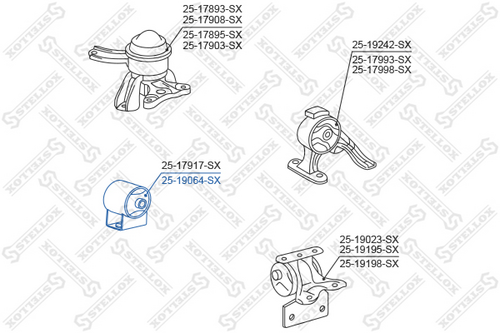 Опора двигателя STELLOX 25-19064-SX