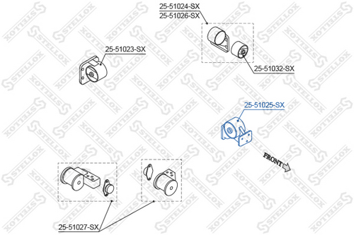 25-51025-SX STELLOX подушка ДВС