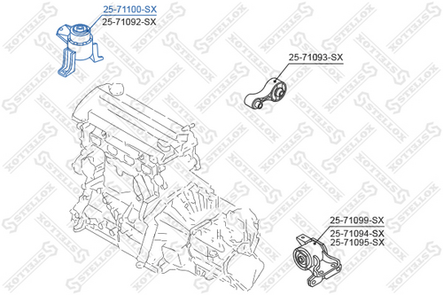 Подвеска двигателя STELLOX 25-71100-SX