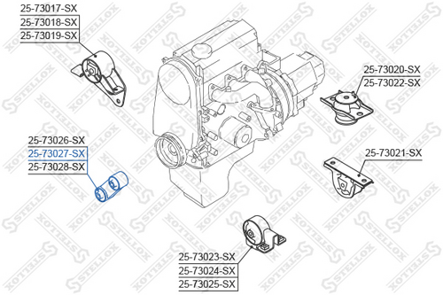 25-73027-SX STELLOX Опора двигателя