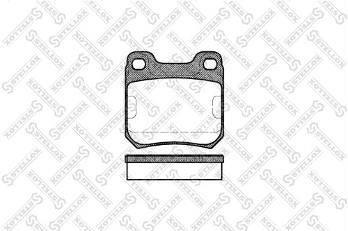 Колодки дисковые задние STELLOX 250 000-SX
