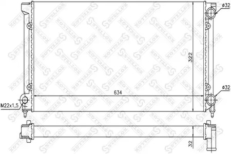 10-25001-SX STELLOX Радиатор системы охлаждения