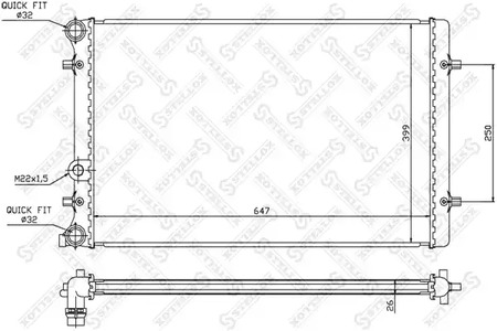 10-25006-SX STELLOX Радиатор системы охлаждения