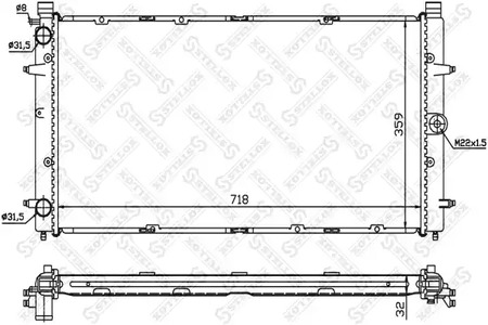 10-25008-SX STELLOX Радиатор системы охлаждения