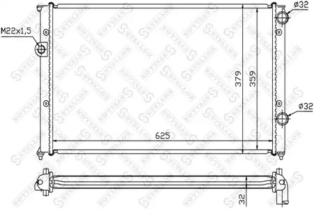 10-25009-SX STELLOX Радиатор системы охлаждения