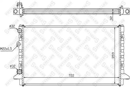 10-25011-SX STELLOX Радиатор системы охлаждения