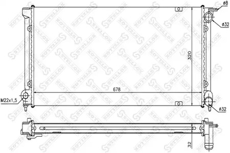 10-25012-SX STELLOX Радиатор системы охлаждения