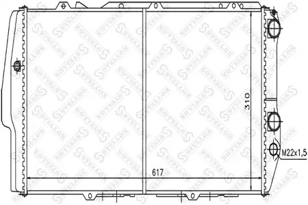 10-25019-SX STELLOX Радиатор двигателя